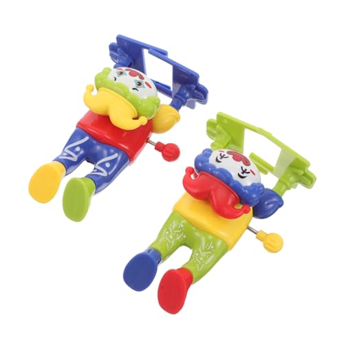 Toyvian 2St Clown-Aufziehspielzeug zum Aufziehen Laufspielzeug aufziehen bewegungsspielzeug Clownfigur zum Aufziehen Halloween-Gastgeschenke für Plastik von Toyvian