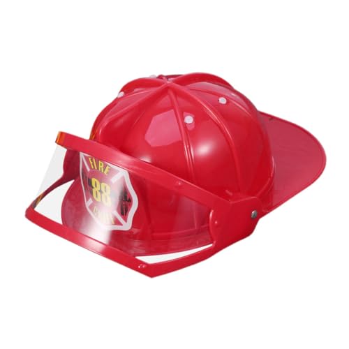 Toyvian 2St Feuerhut geburtstagsdekoration Halloween-Feuerwehrhelm Bauhut Feuerwehrmann-Party-Verkleidung Feuerwehrmann Kostüm Hut Partygeschenke für Feuerwehrleute Schutzhelm Plastik rot von Toyvian