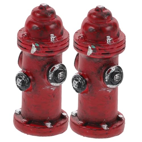 Toyvian 2St Feuerlöscher-Modell Kuchen Dekoration deko Figur wohnaccessoires bastelset Miniatur-Feuerhydranten-Ornament Mini-Feuerhydrant Hydranten für Puppenhäuser Harz von Toyvian