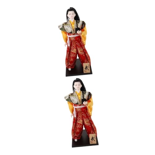 Toyvian 2St -Figur Home Decoration hausdeko unikal Japanische Kriegerpuppe Dekorationsobjekt -Puppenornament japanische Partydekoration schöne -Puppe ，，， von Toyvian