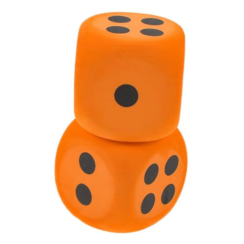 Toyvian 2St Große Schaumstoffwürfel große Schaumwürfel Party-Würfel-Dekoration quadratische Würfel Spiel Riesenwürfel Party Games partyspiele Tischwürfel Spiel-Requisiten Eva Orange von Toyvian