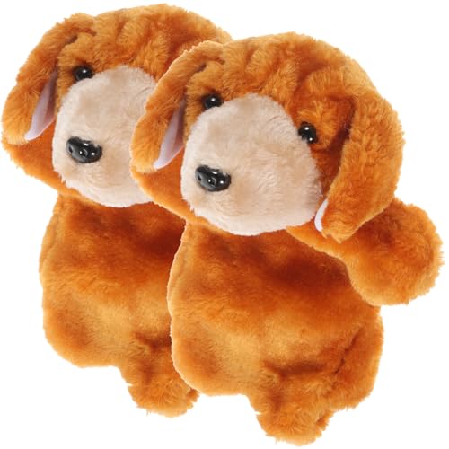 Toyvian 2St Handpuppe Früherziehung geldschrank beemysafe plushible snugible Fun Toy Stuffed Soft Toys plushbit Puppenspielzeug für Cartoon-Tiere-Marionette Plüsch Orange von Toyvian