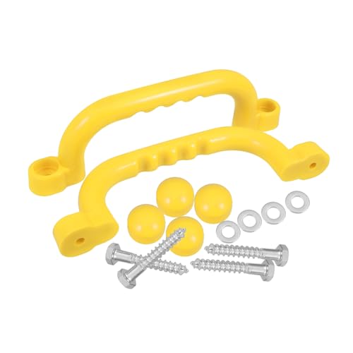 Toyvian 2St Kindersicherungsgriff Spielplatz Seilschaukel Spielzelt Kindersicherer Griff für Spielgeräte Kunststoffgriff für Heben von Teleskopleitern Schwunggriff Plastik Yellow von Toyvian