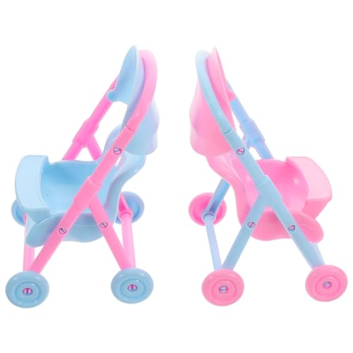 Toyvian 2St Kinderwagen für Outdoor puppenwagen für Babys für Kleinkinder -Reisesystem Zubehör für Babypuppen Puppenbuggy Plastik von Toyvian