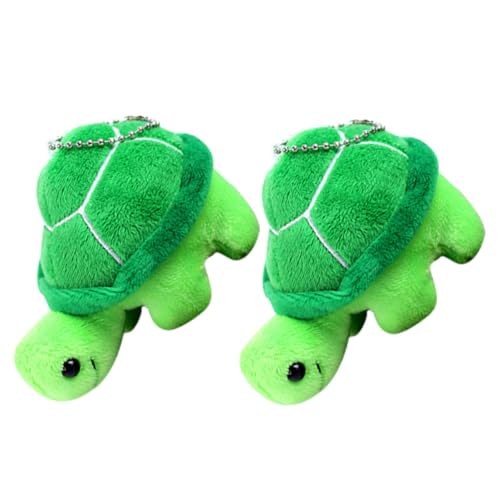 Toyvian 2St Kleiner Schildkrötenanhänger Puppenkleidung Fingerpuppen für Kleinkinder knuddelig süße plüschtiere Cute plushie gefüllte Schildkrötenpuppen Rucksack hängende Schildkröte Green von Toyvian