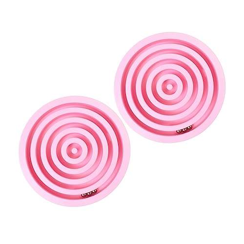 Toyvian 2St Labyrinth Ball stressabbau dekompressionsspielzeug Pinch Toy Balancierspielzeug Labyrinthspielzeug Labyrinth Puzzles Perlen Labyrinth Ballspiel Bambus Rosa von Toyvian