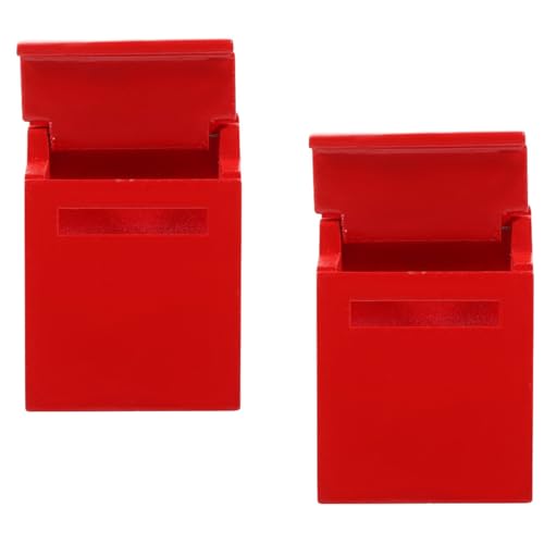 Toyvian 2St Letterbox-Modell bastelset bastelmaterial für kinderspielzeuge spielzeuge Toys Post Mini-Mailbox-Modell Mini-Briefkästen für hölzern rot von Toyvian