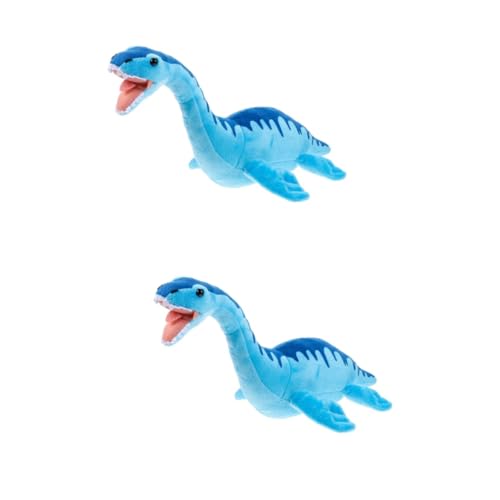 Toyvian 2St Loch-Ness-Monster Zimmer Stofftier süße Plüschpuppe Minifiguren für Kinder Plüschtier Spielzeug Stofftiere Kinderzubehör Biegbar schmücken Produkte für Kinder pp Baumwolle von Toyvian