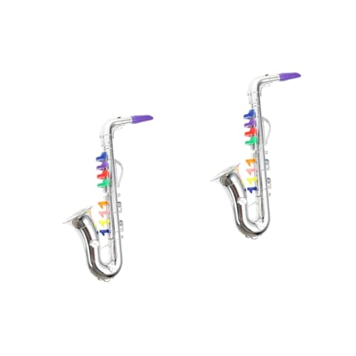 Toyvian 2St Musik Instrumente für Kinder kinderinstrumente musikinstrumente für Kinder Lernspielzeug so tun, als ob Saxophon wäre spielzeuge Saxophon Spielzeug kreatives saxophonmodell von Toyvian