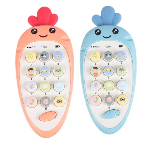 Toyvian 2St Musik-Telefon-Spielzeug Mini-Spielzeug Musikalisches Telefon für Kinder Spielzeug interaktives Spielzeug Babyphone Musikspielzeug Musiktelefon für Kleinkinder Abs von Toyvian