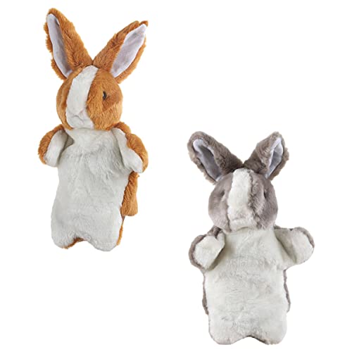 Toyvian 2St Plüsch Hase Handpuppe interaktives Puppen gieskanne kinderspielzeug Drachen Einhorn pädagogisches Handpuppen- kurzer Plüsch Brown von Toyvian