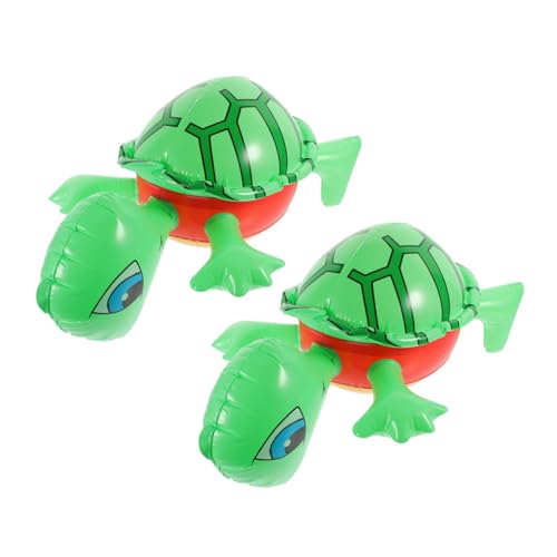 Toyvian 2St Schildkrötenballon aufblasbare schildkröte kreatives gestalten radiergummi schildkröte holiday decor grün Tier Meeresschildkröte kleines Geschenk Spielzeug Kind Requisiten PVC von Toyvian