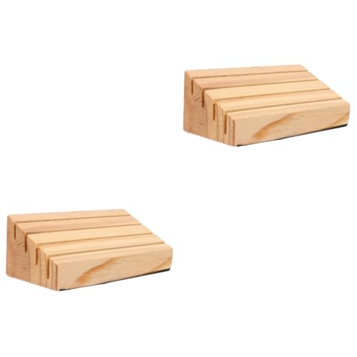 Toyvian 2St Spielkarten Halterung Freihändiger Kartenhalter Spielkartenfächer Fliesenhalter spielkartenhalter Spielkarten aufbewahrung Tischkartenhalter aus Holz Kartenfach Kiefernholz von Toyvian