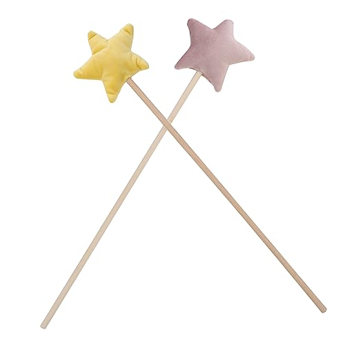 Toyvian 2St Zauberstab Fairy Wand für angeloid hühner Angels Dont f Tinkerbell-Puppe Feenspielzeug Leviwand multifunktionale Feenstäbe Kostüm-Requisite Stoff von Toyvian