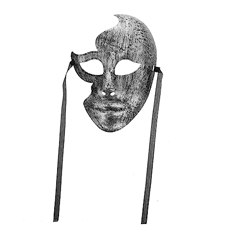 Toyvian 2st Antike Gesichtsmaske Krieger Teufelsmaske Paar Maskerade Masken Weiße Maske Halloween Maske Aushöhlen Halloween-cosplay-masken Partykostüm Erwachsener Plastik Mann Dekorationen von Toyvian