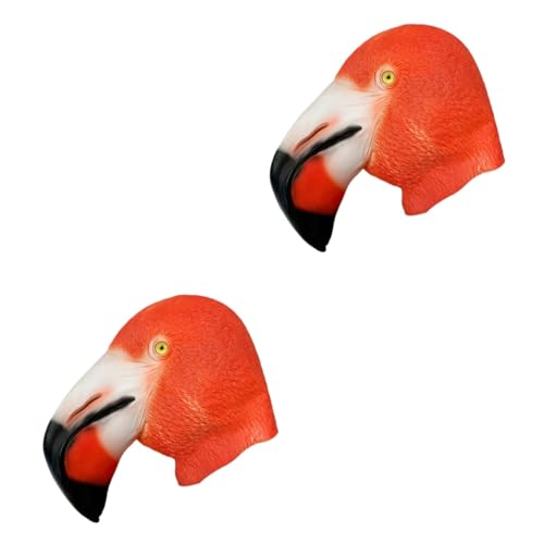 Toyvian 2St Flamingo-Maske tierische Vollgesichtsmaske Abschlussball Requisiten halloween masken halloweenmaske kleidung Halloween-Partymaske Halloween-Vollkopfmaske Schnabel von Toyvian