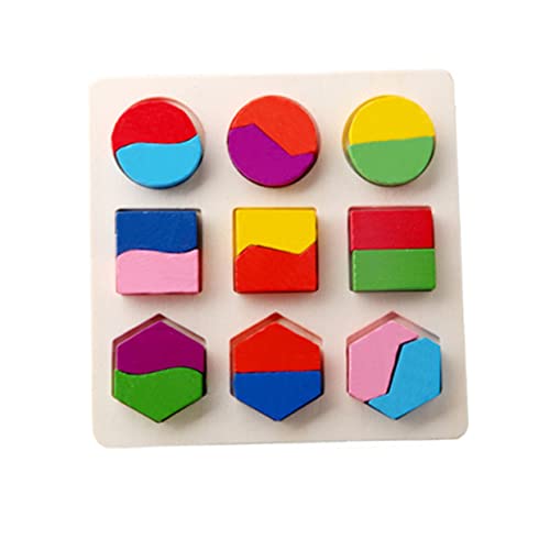 Toyvian 2st Geometrie-Puzzle Geometrietafel Bambus von Toyvian