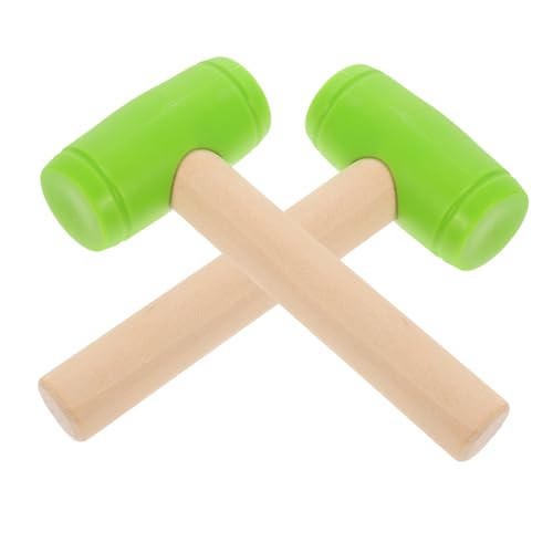 Toyvian 2st Holzspielzeug Für Kinder Kleiner Hammer Schlaghammer Spielzeug Babyspielzeug Mallet-Spielzeug Hammerschlagspielzeug -Hammer-Spielzeug Kleine Schlagspielzeuge Green Hölzern von Toyvian