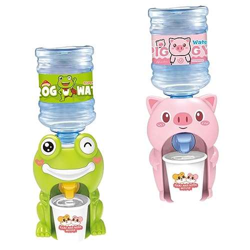 Toyvian 2st Mit Wasserspender Mini-wasserbrunnen-Frosch Mini-wasserspender Klein Wasserspielzeug Wasserbrunnen Möbel Für Frösche Puzzlespielzeug Plastik von Toyvian