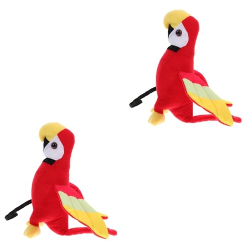 Toyvian 2st Piraten-papageienpuppe Piratenpapagei Schulter Erwachsener Ausgestopftes Papageienmodell Halloweenkostüm Vogel Stofftier Papagei Gefüllt Plüsch Kind Kleidung Künstlich von Toyvian