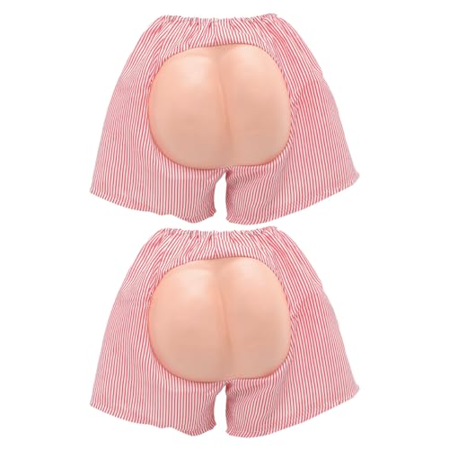 Toyvian 2st Sich Über Die Po-Hosen Der Leute Lustig Machen Scherzkostüm Für Erwachsene Neuheiten-kostümzubehör Trick-kostüm-Shorts Lustige Kleidung Für Events Streichkleidung PVC von Toyvian