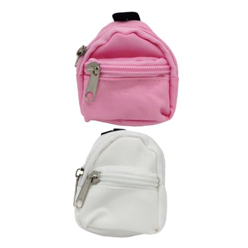 Toyvian 2st Simulation Schultasche Mini-Rucksack Für Puppen Miniaturen Requisiten Für Die Puppenfotografie Mini-puppentasche Puppe Kostümschmuck Puppen-Mini-Rucksack Mini-rucksäcke Stoff von Toyvian