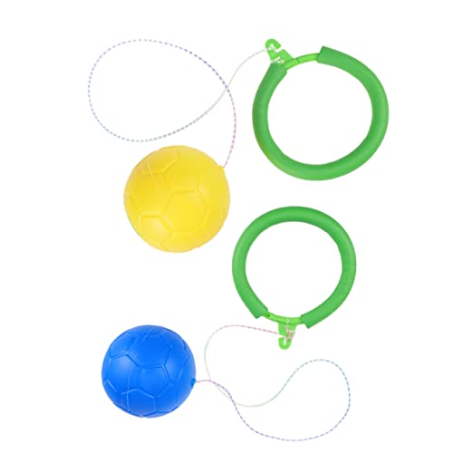 Toyvian 2st Sprungring Sprungball Ballspielzeug Flummi Springender Ball Springender Ring Fitnessgeräte PVC von Toyvian