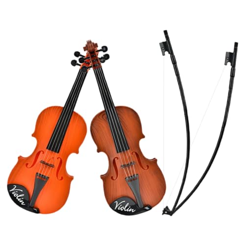 Toyvian 2st Violine Musikinstrument Simulierte Geige Viola-Instrument Geige Für Anfänger Schmuck Für Eine Aufführungsgeige Geigenmodell Geigenfiguren Plastik von Toyvian