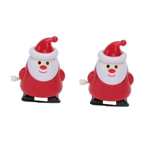 Toyvian 2st Weihnachtsmann-Spielzeug Für Kinder Weihnachtsspielzeug Für Kinder Schneemann-Figur Urlaubsspielzeug Zum Aufziehen Weihnachtsmann Aufziehspielzeug Spielzeuge Tier Spielzeugset von Toyvian