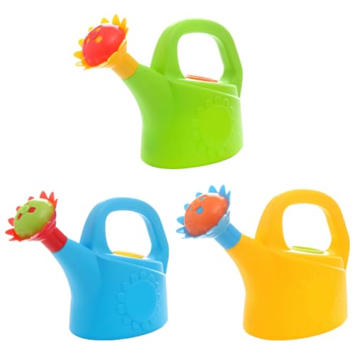 Toyvian 3 Gießkannen für Kinder, kleine Plastikgießkannen Sandspielzeug für Kleinkinder Badespielzeug Sandstrand Gartenspiel (zufällige Farbe) von Toyvian