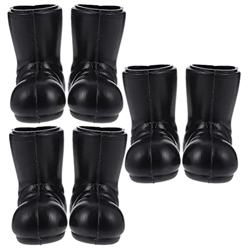 Toyvian 3 Paare Mini-Stiefel Spielzeug für Kinder kinderspielzeug Mini-Regenschuhe Mini-Weihnachtshandwerk für Puppen Schwarze Stiefel Kunsthandwerk Miniatur-Schuhverzierungen Mini-Schuhe von Toyvian