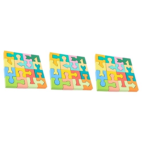 Toyvian 3 Sätze Form Passende Blöcke Puzzle Kinderspielzeug Passendes Holzspielzeug Kognitives Spielzeug Holzbausteine Kleinkind Lernt Holzspielzeug Kind Geometrie Spielzeug Hölzern von Toyvian