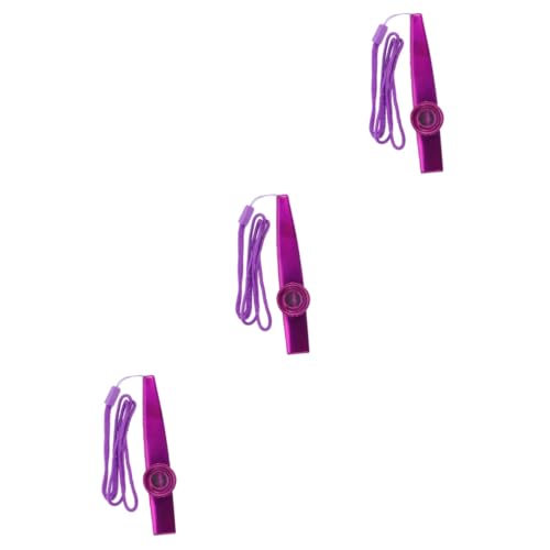 Toyvian 3 Sätze Kazoo-Set Kazoo-Flötenmembran Kazoo-Musikinstrument kleines Kazoo-Instrument Kazoo für Anfänger Gitarren-Kazoo-Partner Kazoos für den Anfang Kazoo üben Nylon Violett von Toyvian