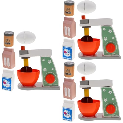 Toyvian 3 Sätze Kindermixer Kinder geben Küchenspielzeug vor Mini-Mixer-Spielzeug Kinder holzspielzeug Kinder küchenmaschine Kinder kochset Küchenspielzeug für Kinder Mini-Mixer für Kinder von Toyvian