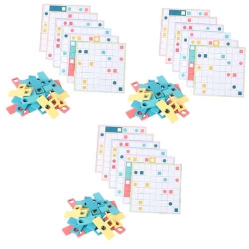 Toyvian 3 Sätze Passendes Lernspielzeug in T-Form Puzzle-Spielzeug passendes Spielspielzeug Spielset aus Holz Spielzeuge t Kreuzworträtsel Kinderspielzeug Erdfarben bilden hölzern von Toyvian