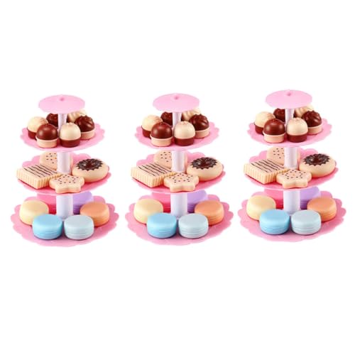 Toyvian 3 Sets Kreative Simulation Kuchen Spielzeug Nachahmung Nachmittagstee Für Kinder von Toyvian