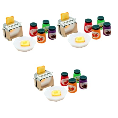 Toyvian 3 Sets Mini Toaster Mini Dekoration Miniatur Requisite Miniatur Landschafts Requisite Mini Werkzeuge Kinder Spielzeug Spielzeug Layout Zubehör Mini von Toyvian