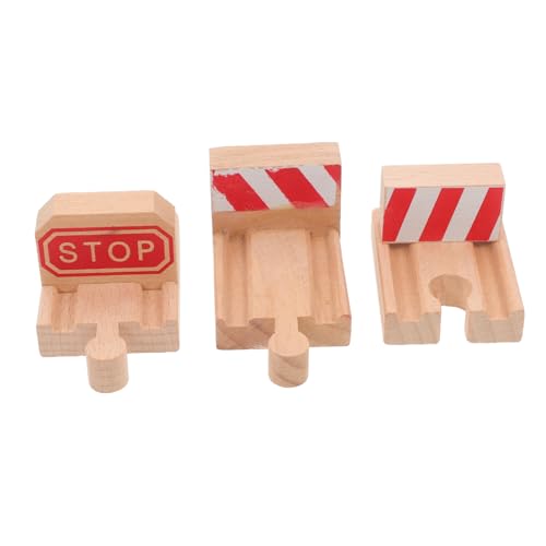 Toyvian 3 Stück Zugmasse Gleis Holzgleis Zug DIY Holzeisenbahn Gleis Spielzeug Zubehör Modellzug Zubehör Holz Gleis Spielzeug Zug Gleis Zubehör Zug Gleis Modell Gleis Spielzeug Teile von Toyvian