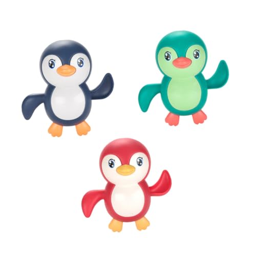 Toyvian 3 Stücke Badespielzeug Cartoon Wind-up Penguin Spielzeug Attraktive Schwimmende Badewanne Spielzeug von Toyvian