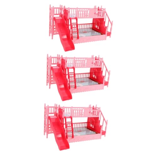 Toyvian 3 Teiliges Puppen Etagenbett Set Zubehör Für Mädchen Doppel Etagenbetten Puppenhaus Spielset Zubehör Mini Hausbett Mini Hausmöbel Puppen Minibett Mini Modell Mini von Toyvian