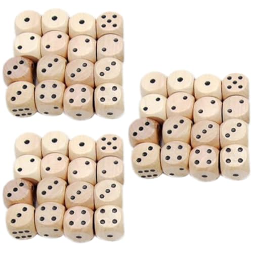 Toyvian 30 STK Würfel Mit Sechs Seiten Zahlenwürfel 1-6 Würfelspiele Für Familien Leere Holzwürfel Zahlenwürfel Aus Holz Rasenspiel Im Freien Brettspiele Für Erwachsene Sieb Anzahl Hölzern von Toyvian