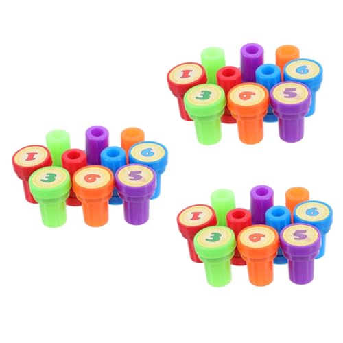 Toyvian 30 STK Zahlenstempel-Spielzeug Tagebuch DIY Stempel DIY Süßer Stempel Niedliche DIY-Stempel Stempel Für Kinder Nummernstempel Kleinkind-kinderstempel Lernstempel Plastik von Toyvian