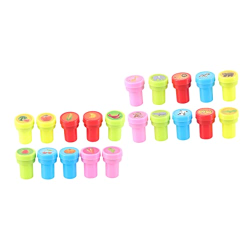 Toyvian 30St Kinderstempel bastelset basteln für Party Dekoration Spaß Stempel Selbstfärbendes Stempelspielzeug Party-Stempel- Tierstampfer Plastik von Toyvian