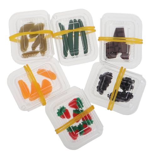 Toyvian 35pcs Miniatur Supermarkt Lebensmittel Mittagessen Box Puppenhaus Küche Set Mini Snacks Zum Mitnehmen Obst Zubehör Brot Pretend Spielen Spielzeug von Toyvian