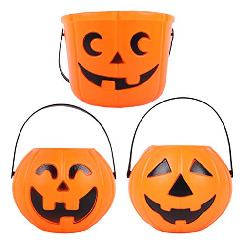 Toyvian 3St Kürbis Eimer Halloween-Süßigkeitenkorb Halloween- K?rbe für Kinder Kürbis-Bonbonschale sü?e Kürbisse Halloween- Sü?igkeitsschale scheinen Geschenk Zubehör Süssigkeit schmücken von Toyvian