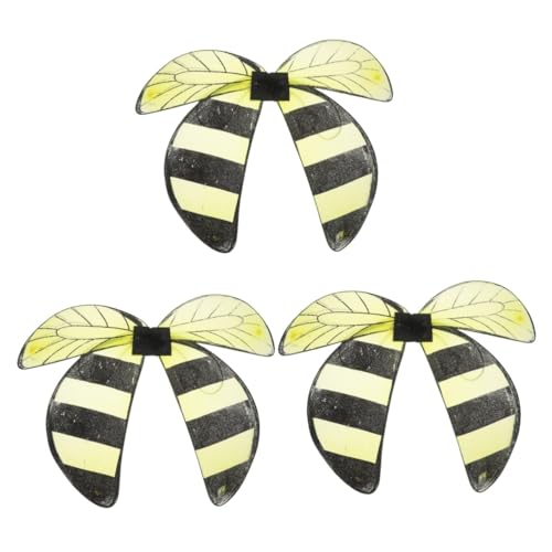 Toyvian 3St Flügel für Kinderpartys schmetterlingsflügel bienenflügel Bienen-Outfit Kinderkostüm Flügel Cosplay-Flügel für Kinder Bienenkostüm Party-Flügel-Stütze Flügel für Cosplay Nylon von Toyvian