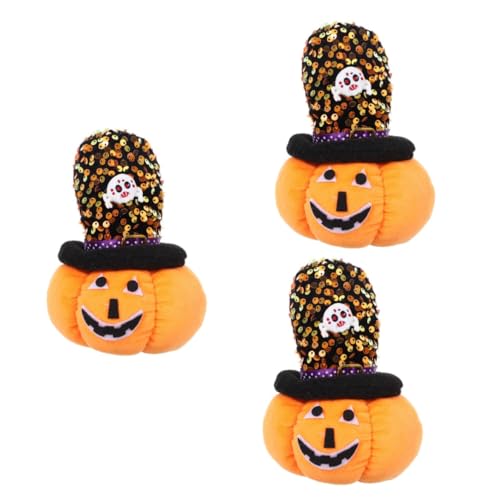 Toyvian 3St Kürbispuppendekoration Halloween-Spielzeug Kürbis-Plüschtier Plüschwürfe Halloween plüschtier Halloween gefüllte Halloween- Halloween-Kürbis- PP Baumwolle von Toyvian