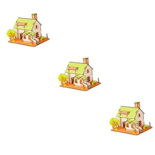 Toyvian 3st 3D-Puzzle Spielzeug Für Kinder Kinderspielzeug Denksportaufgaben Rätsel Denksportspielzeug Holzpuzzles Spielzeug Holzpuzzle Für Kinder Bambus von Toyvian