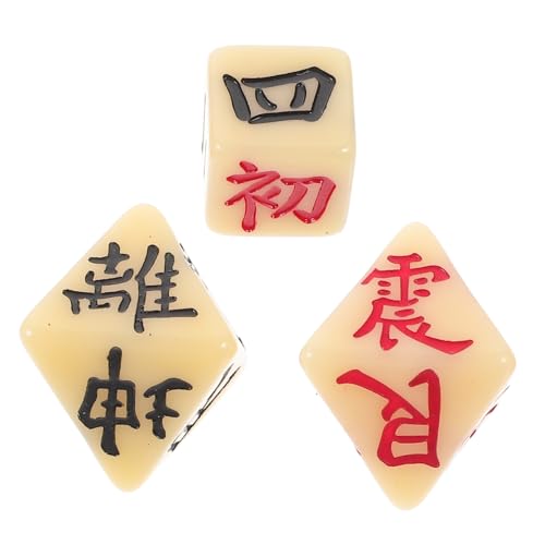 Toyvian 3st Ching Dice Asiatisches Glückswürfelspiel Astrologie-würfel Neujahrswürfelspiel Chinesisches Würfelspiel Glücksspielwürfel Wahrsagewürfel Würfel Für Zubehör Brettspiel Harz von Toyvian