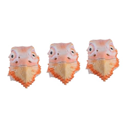 Toyvian 3st Eidechsenmaske Eidechsenkostüm Tiermasken Halloween Eidechsenkopf Cartoon-maske Entzückende Masken Für Erwachsene Tierkopfmaske Zubehör Für Partykostüme Cosplay-maske Emulsion von Toyvian